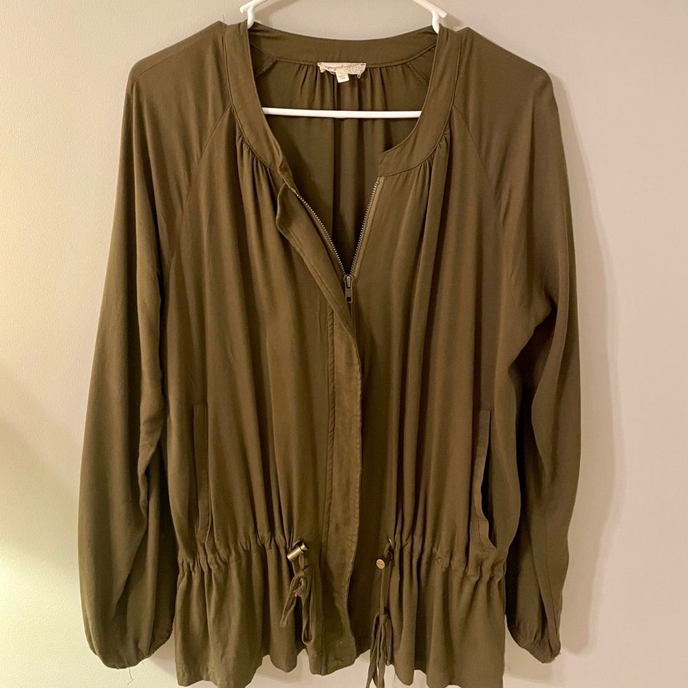 Mystree (Boutique) - Olive Green Utility Cardigan